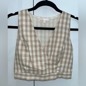 Gianni Bini Gingham Crop Top